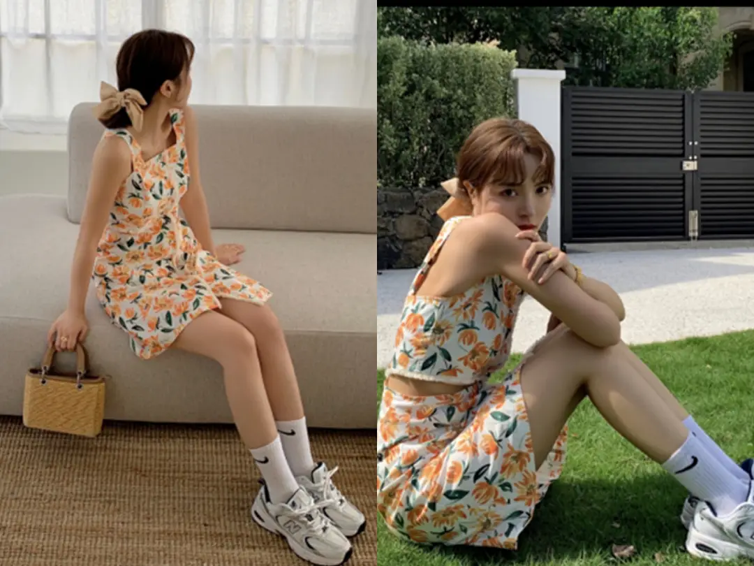 鞋穿运动裙子好看吗_穿裙子运动鞋_运动鞋穿裙子如何配袜子